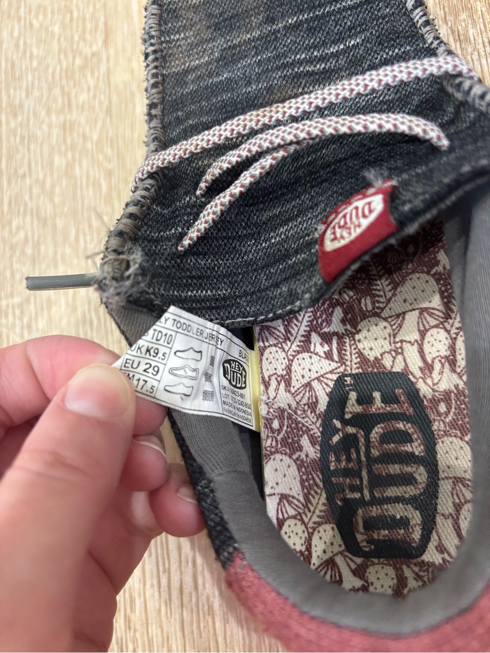 Hey Dude Kids Black Knit Sneakers - Picture 2 of 2